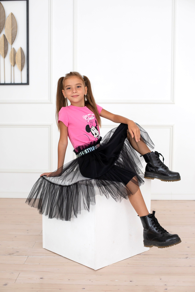 Юбка-накидка Стелла чёрная