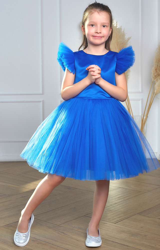 Нарядное платье для девочки Алиса синее