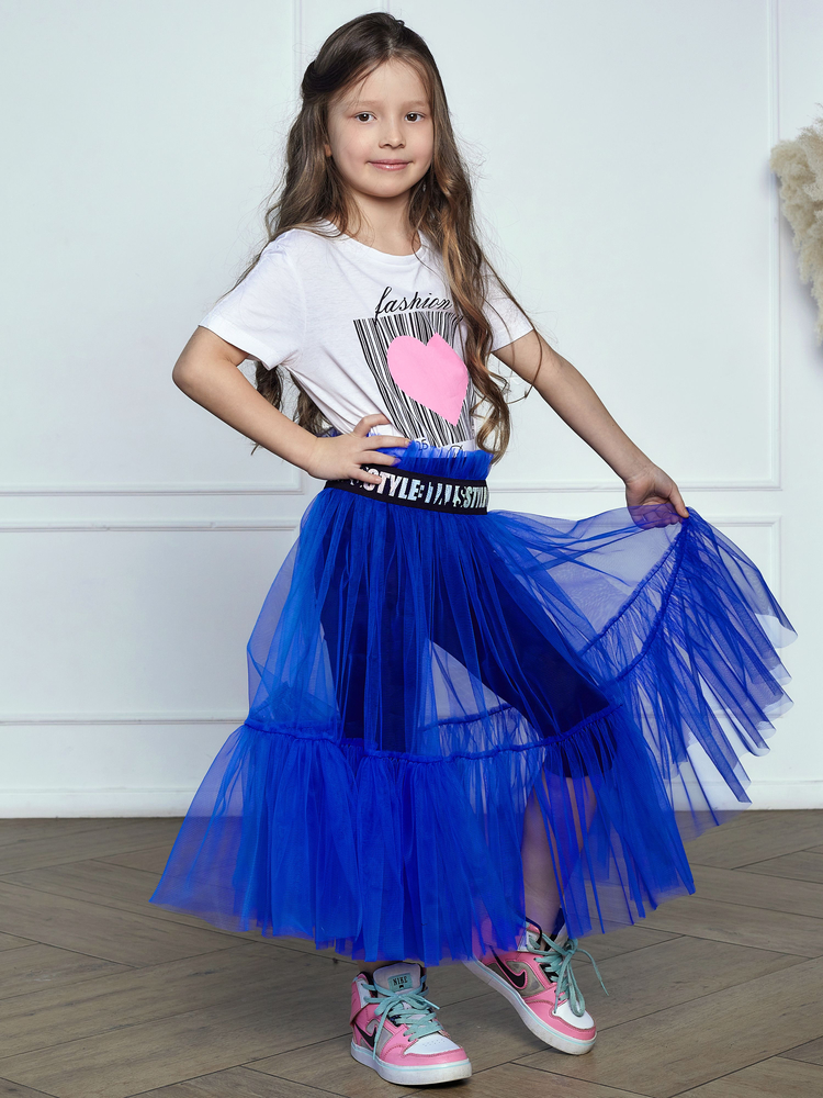 Юбка-накидка Стелла синяя