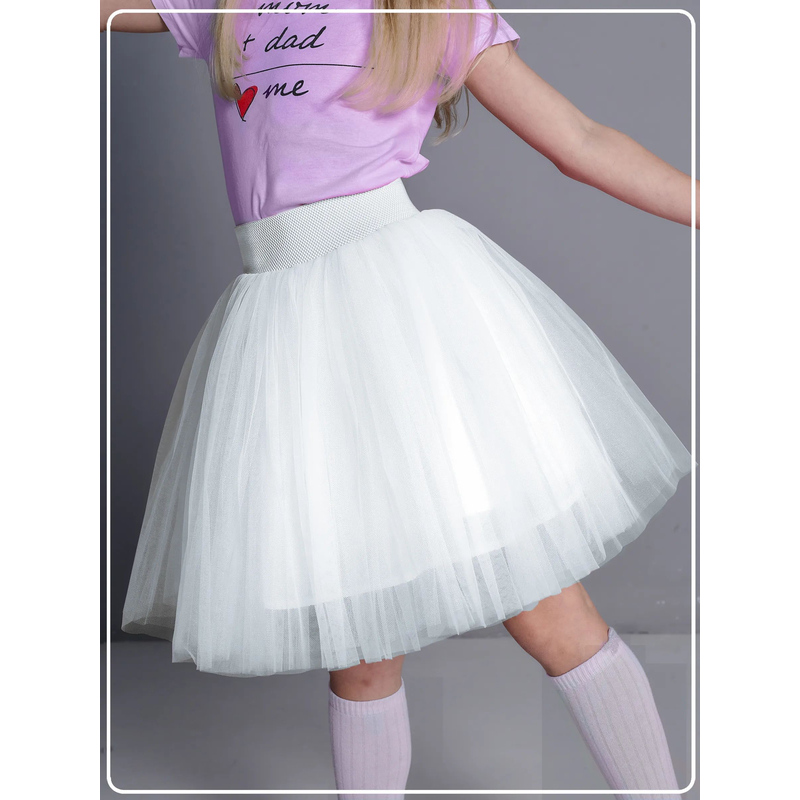 Юбка для девочки мини Барби белая