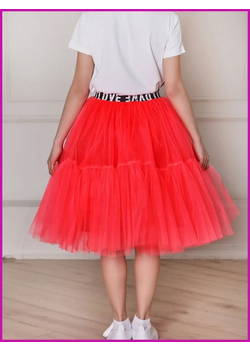 Юбка Мальвина розовый неон, изображение 4