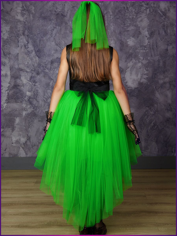 Платье Диско салатовое