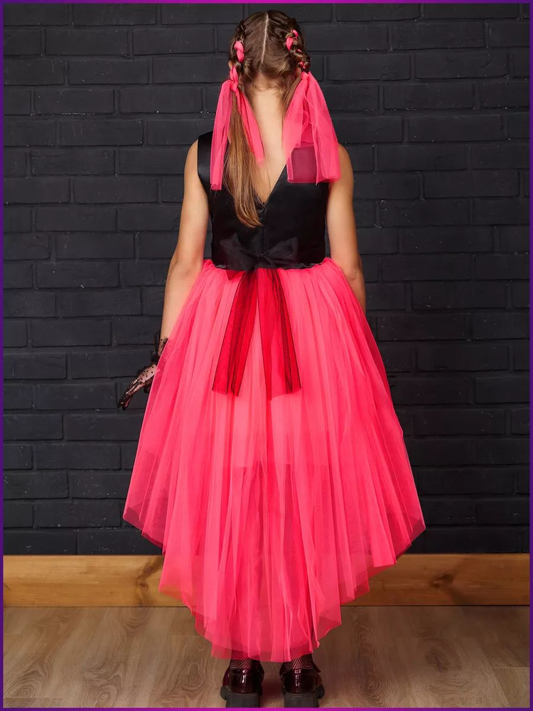 Платье Диско розовый неон