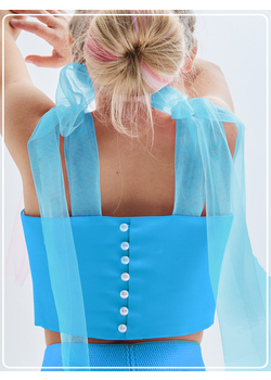 Топ нарядный Оливия голубой, изображение 2