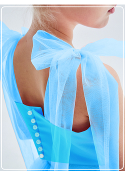 Топ нарядный Оливия голубой, изображение 3