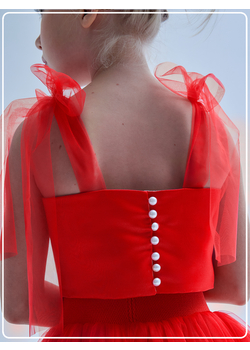 Топ нарядный Оливия красный, изображение 3