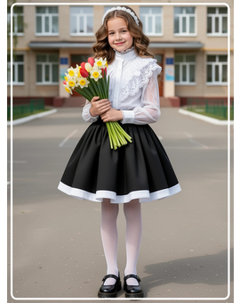Юбка школьная Каролина черная, изображение 7